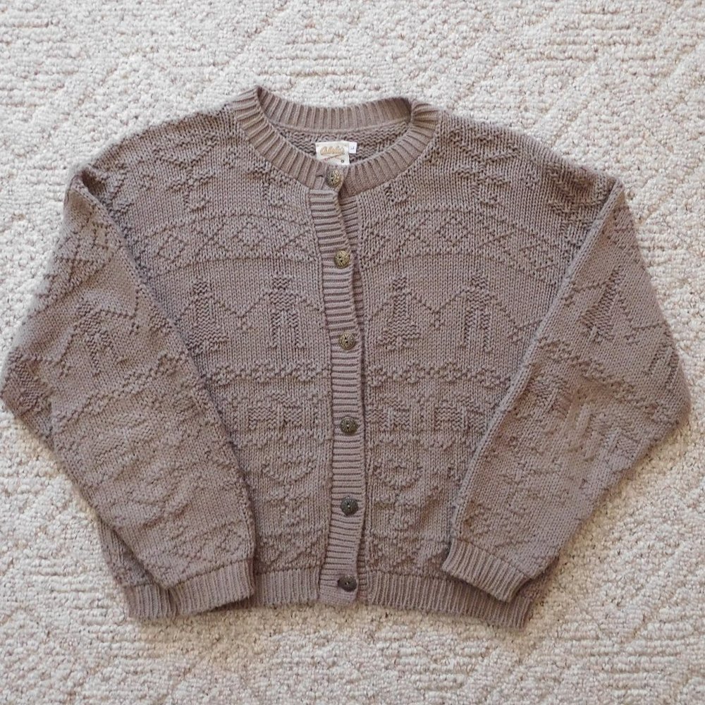 Cabela’s Women’s Cardigan Sweater, size L, tan/taupe color
